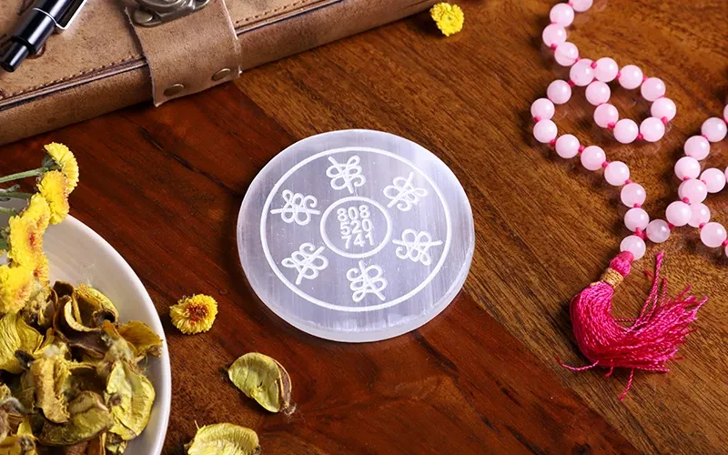 Selenite Zibu Carved Plate Selenite Zibu Carved Plate